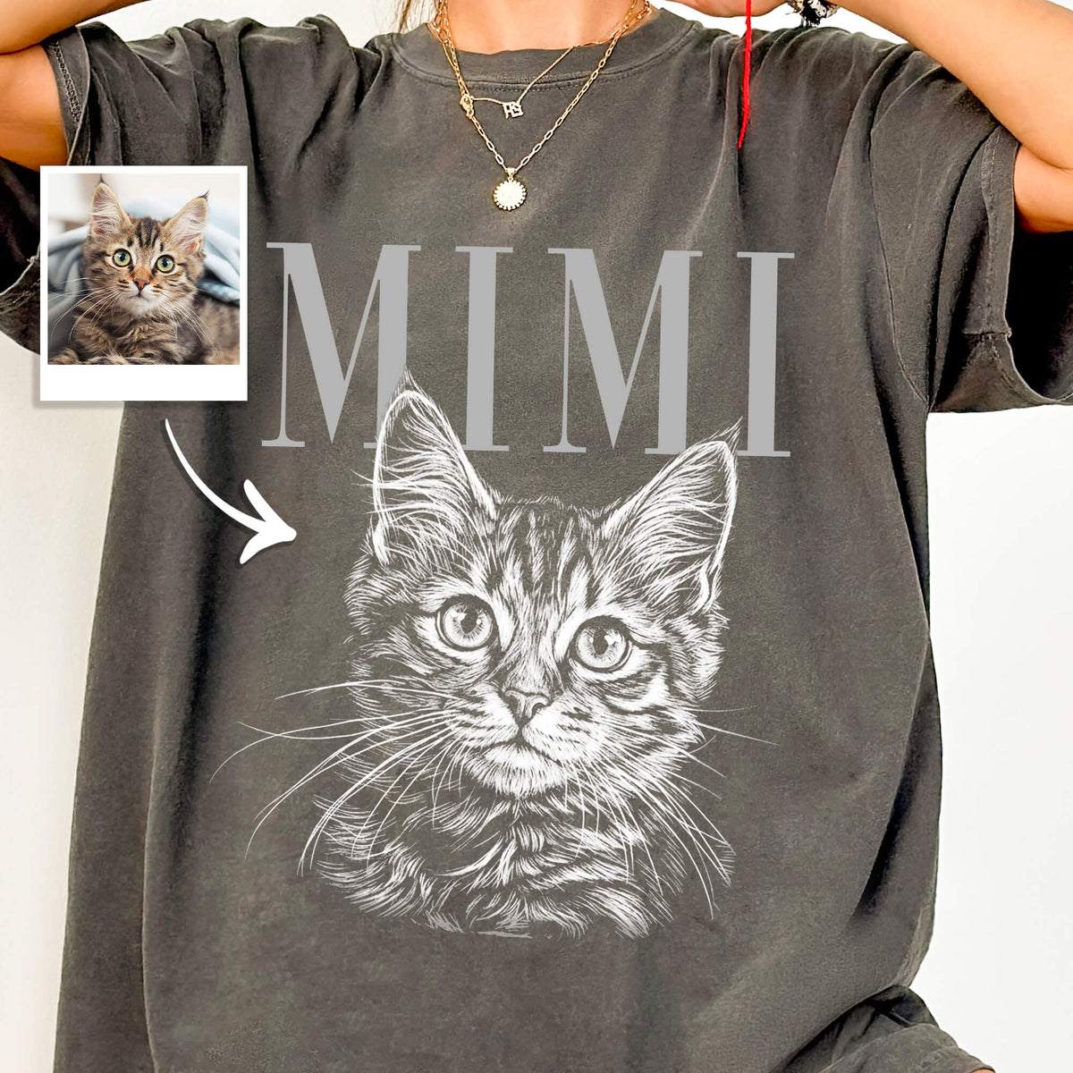 Custom Pet Portrait T-Shirt