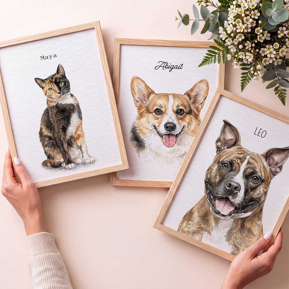 Custom Watercolor Pet Portrait