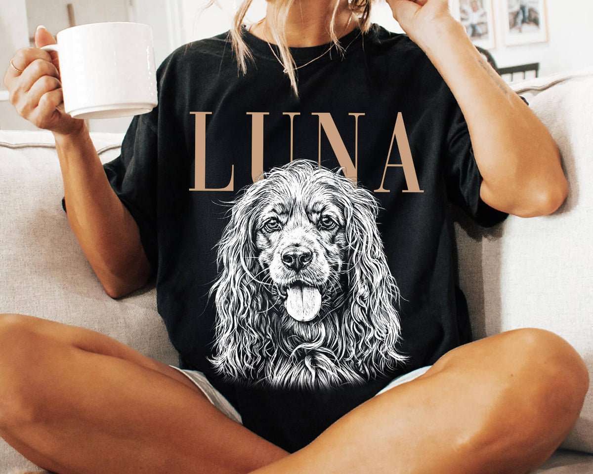 Custom Pet Portrait T-Shirt